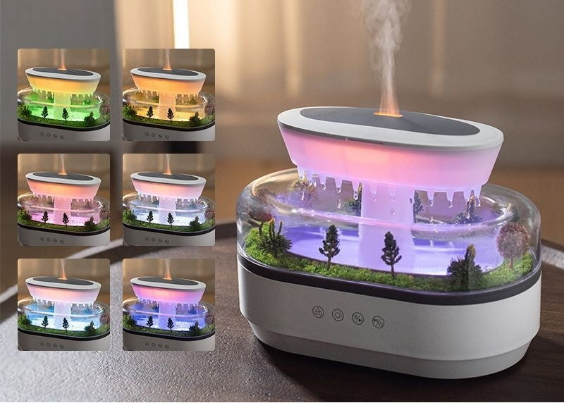 Humidificador Efecto Lluvia con Aromaterapia - Mejora tu Bienestar y Calidad del Aire