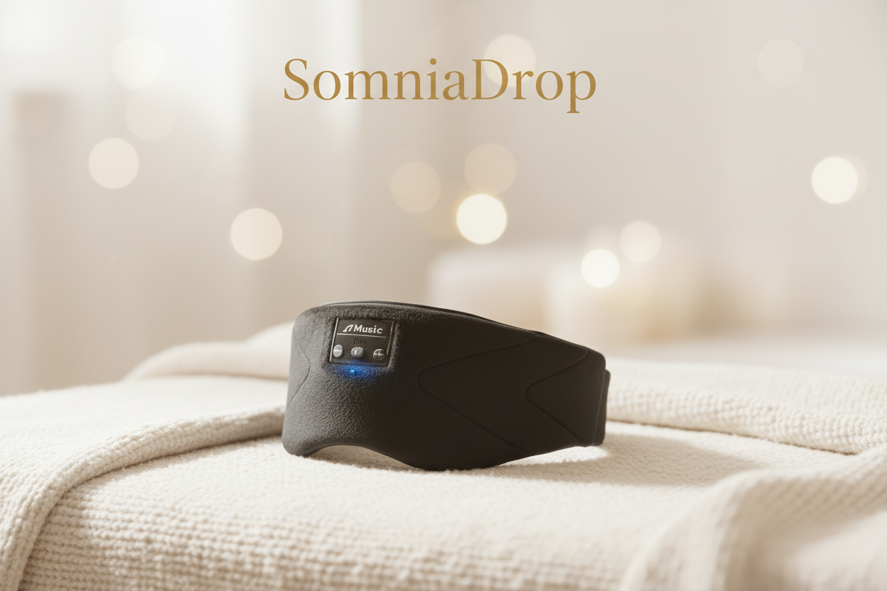 Antifaz SomniaDrop cómodo para dormir — diseño ergonómico