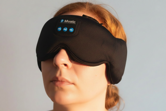 Antifaz bluetooth ruido blanco SomniaDrop — negro y gris disponibles