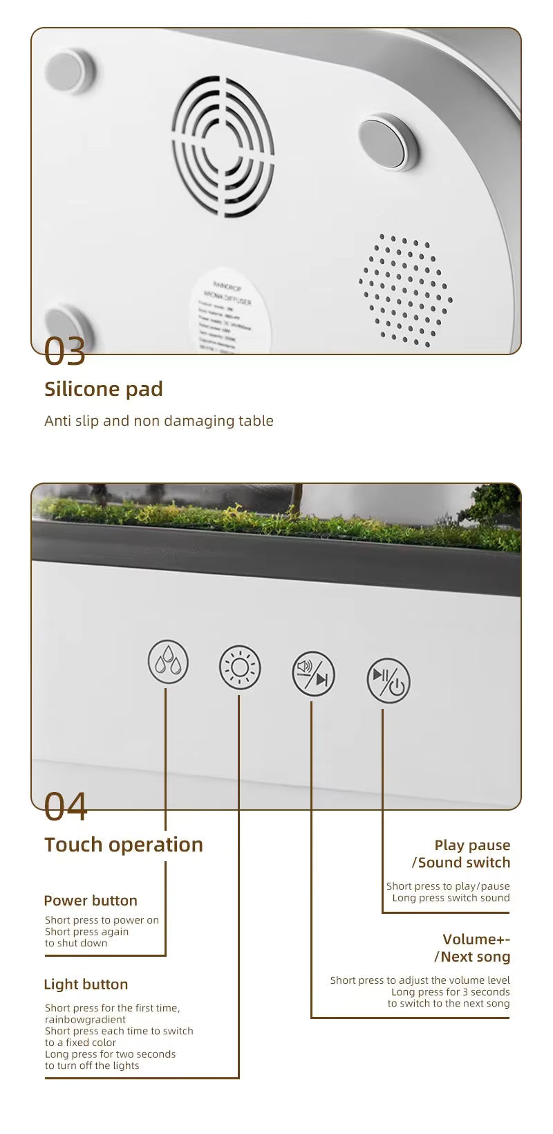 Humidificador Efecto Lluvia con Aromaterapia - Mejora tu Bienestar y Calidad del Aire