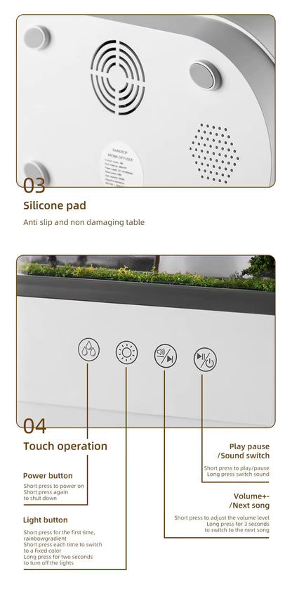 Humidificador Efecto Lluvia con Aromaterapia - Mejora tu Bienestar y Calidad del Aire