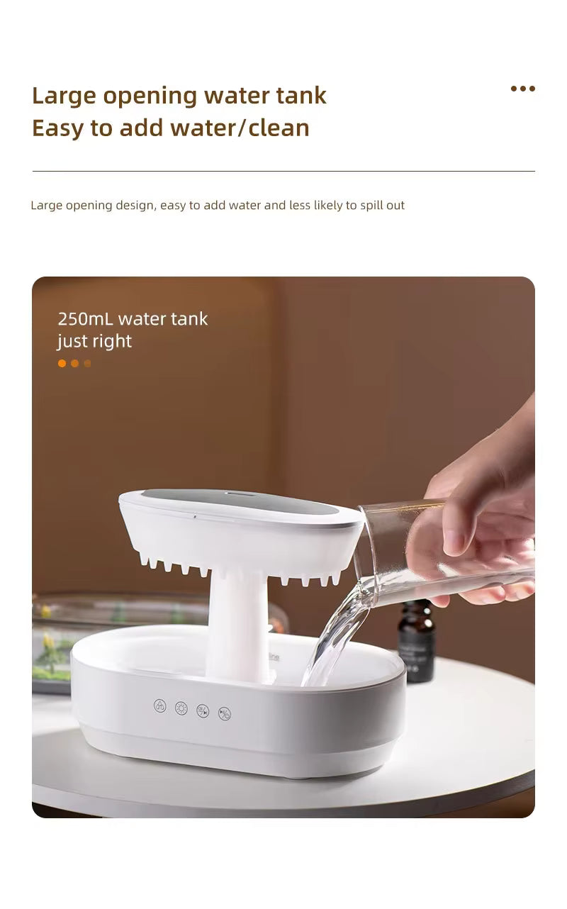 Humidificador efecto lluvia SomniaDrop — idea de regalo bienestar hogar