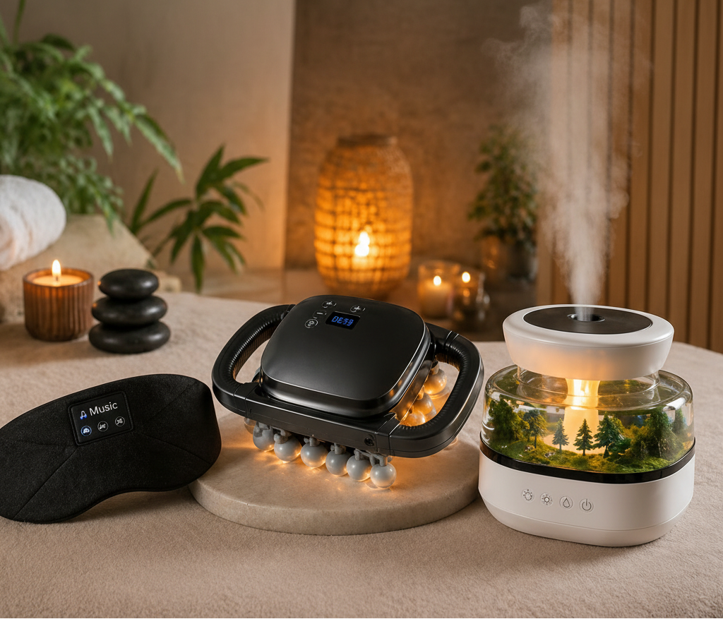 Masajeador eléctrico SomniaDrop ultra silencioso — menos de 36dB
