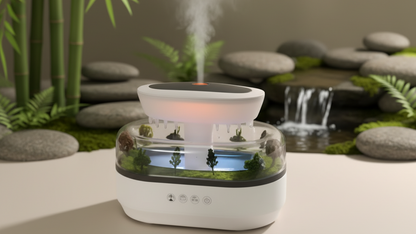 Humidificador Efecto Lluvia con Aromaterapia - Mejora tu Bienestar y Calidad del Aire