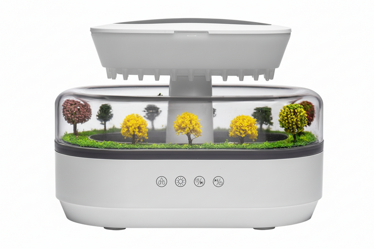 Humidificador Efecto Lluvia con Aromaterapia - Mejora tu Bienestar y Calidad del Aire