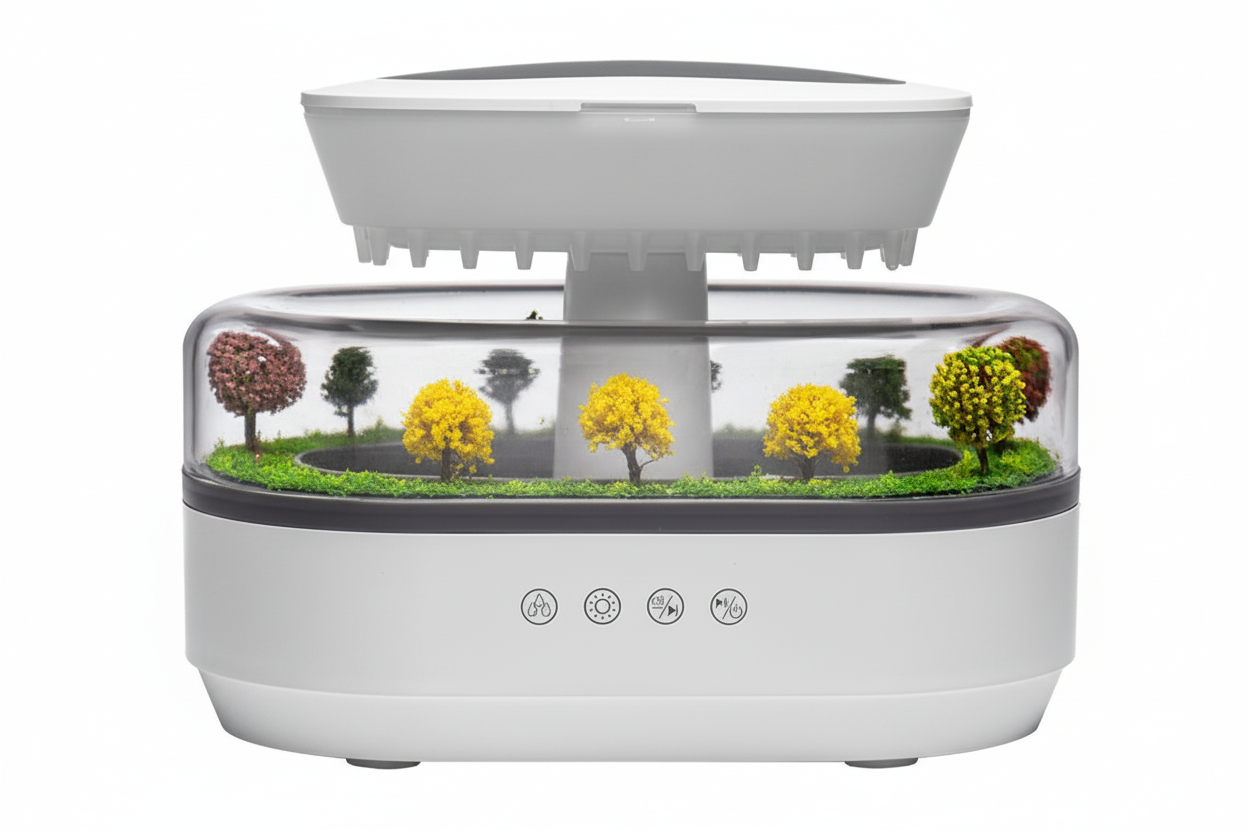 Humidificador Efecto Lluvia con Aromaterapia - Mejora tu Bienestar y Calidad del Aire